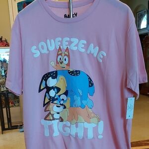 Playful Cartoon Graphic Short Sleeve Tee in Soft Pink